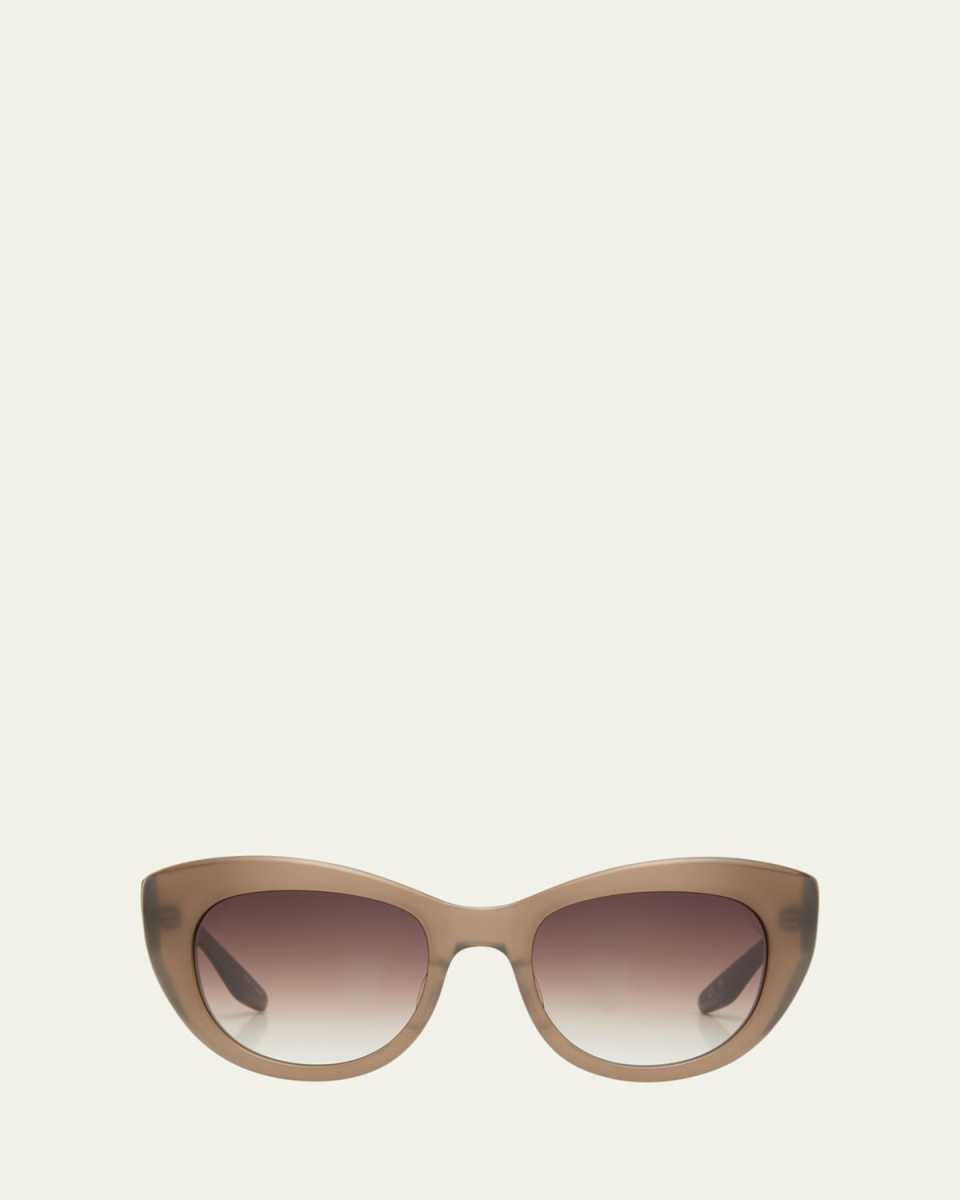 Coquette Gradient Brown Acetate Cat-Eye Sunglasses
